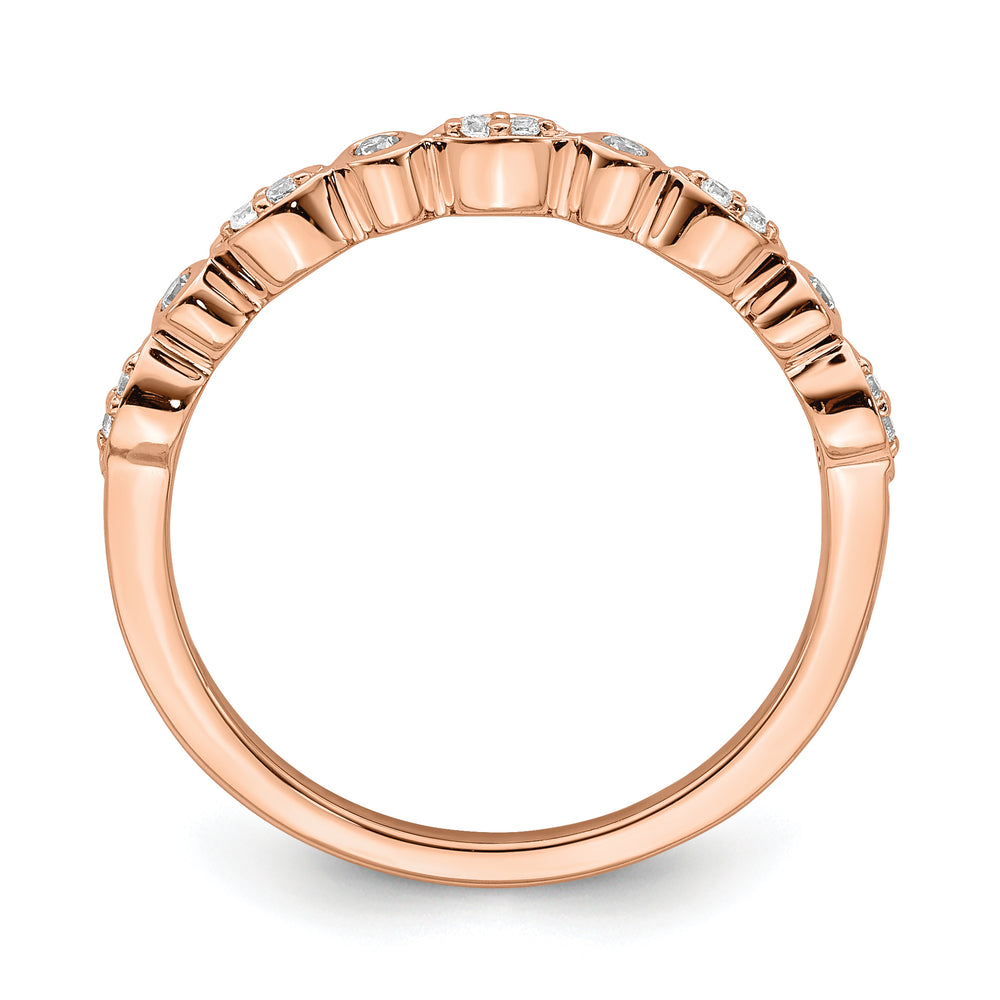 Set de 2 Anillos de Boda Completos Blooming Bridal en Oro Rosa de 14K con Diamantes de 1/5 Quilates