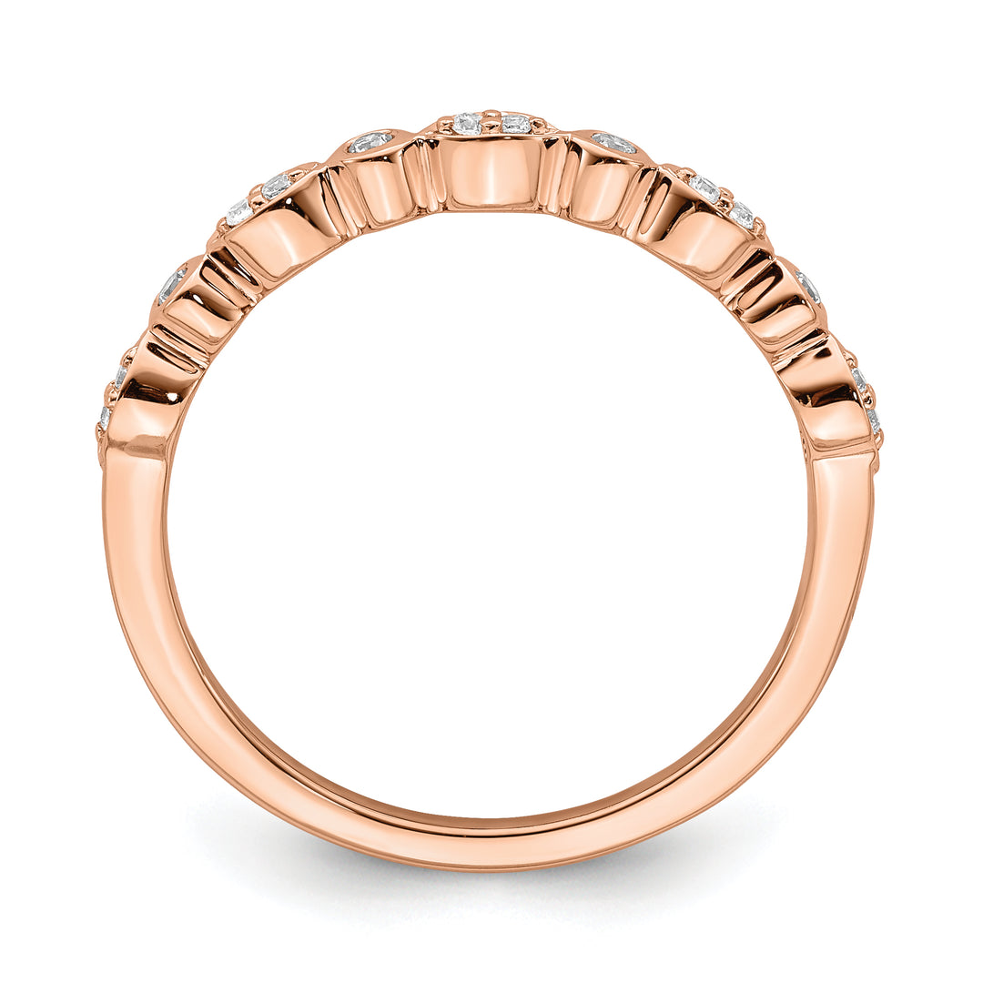 Set de 2 Anillos de Boda Completos Blooming Bridal en Oro Rosa de 14K con Diamantes de 1/5 Quilates