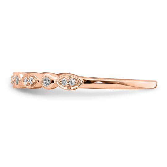 Set de 2 Anillos de Boda Completos Blooming Bridal en Oro Rosa de 14K con Diamantes de 1/5 Quilates