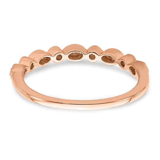 Set de 2 Anillos de Boda Completos Blooming Bridal en Oro Rosa de 14K con Diamantes de 1/5 Quilates