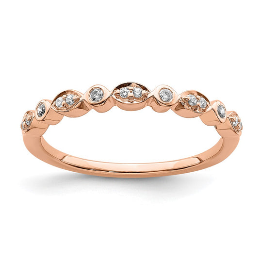 Set de 2 Anillos de Boda Completos Blooming Bridal en Oro Rosa de 14K con Diamantes de 1/5 Quilates