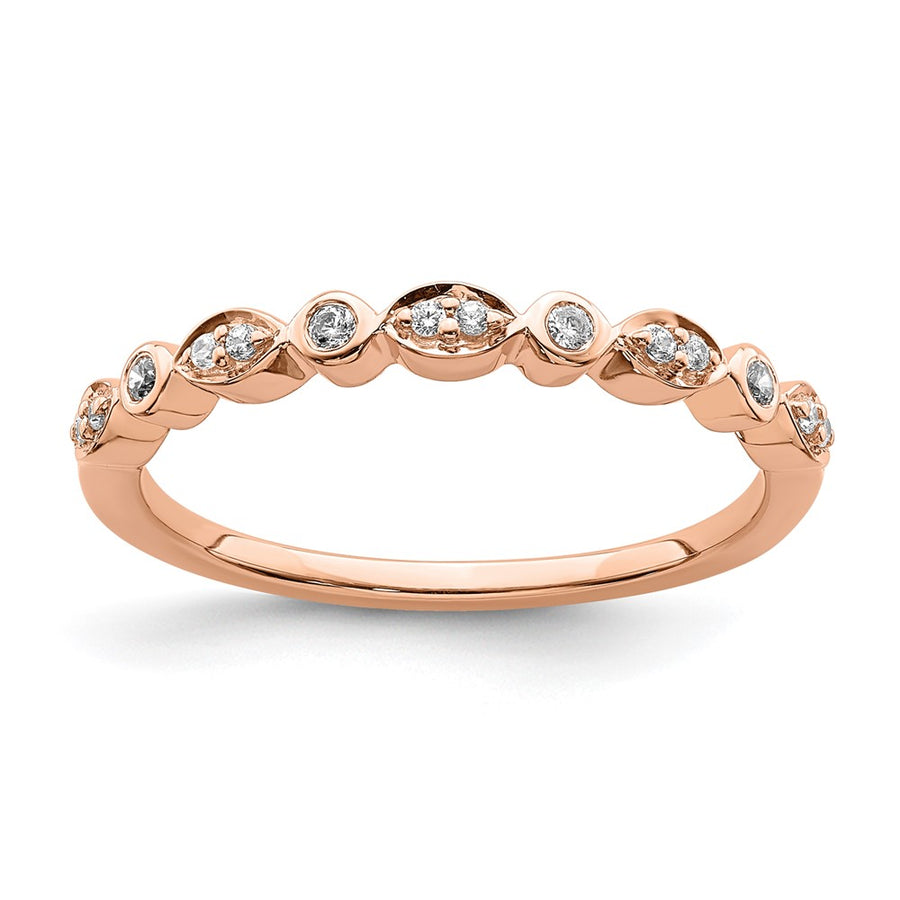 Set de 2 Anillos de Boda Completos Blooming Bridal en Oro Rosa de 14K con Diamantes de 1/5 Quilates
