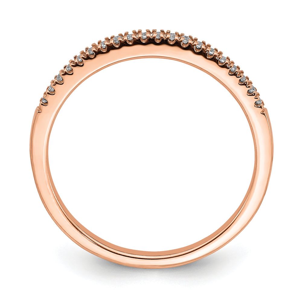 Alianza de Boda Completa Blooming Bridal con Diamantes de 1/15 Quilate en Oro Rosa de 14K