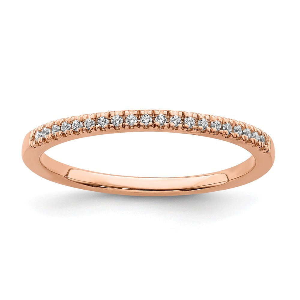 Alianza de Boda Completa Blooming Bridal con Diamantes de 1/15 Quilate en Oro Rosa de 14K