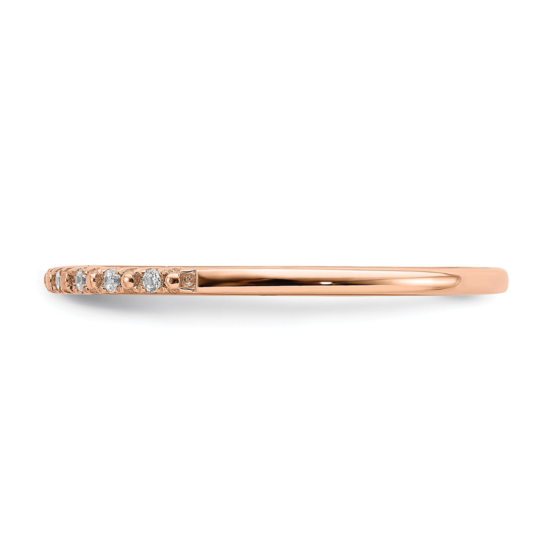 Anillo de Boda Completo Blooming Bridal en Oro Rosa de 14K con Diamantes de 1/20 Quilates