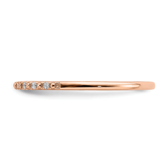 Anillo de Boda Completo Blooming Bridal en Oro Rosa de 14K con Diamantes de 1/20 Quilates