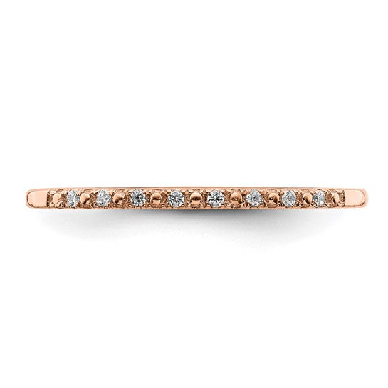 Anillo de Boda Completo Blooming Bridal en Oro Rosa de 14K con Diamantes de 1/20 Quilates