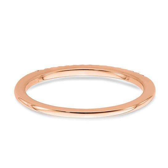 Anillo de Boda Completo Blooming Bridal en Oro Rosa de 14K con Diamantes de 1/20 Quilates