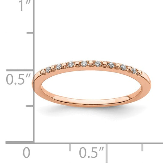 Anillo de Boda Completo Blooming Bridal en Oro Rosa de 14K con Diamantes de 1/20 Quilates
