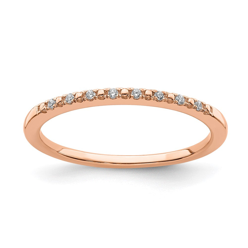 Anillo de Boda Completo Blooming Bridal en Oro Rosa de 14K con Diamantes de 1/20 Quilates