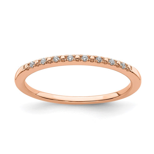 Anillo de Boda Completo Blooming Bridal en Oro Rosa de 14K con Diamantes de 1/20 Quilates