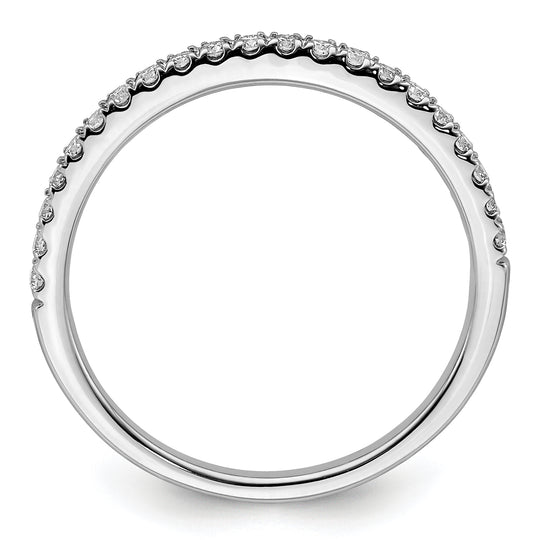 Anillo de Compromiso de Oro Blanco de 14K con 1/4 Quilate de Diamantes de Laboratorio (Talla 7)