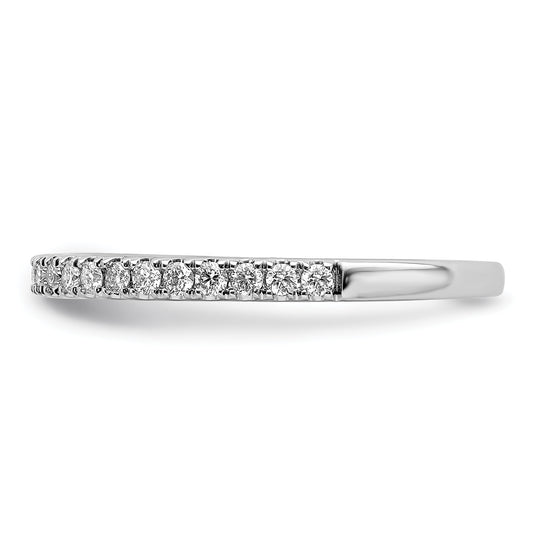 Anillo de Compromiso de Oro Blanco de 14K con 1/4 Quilate de Diamantes de Laboratorio (Talla 7)