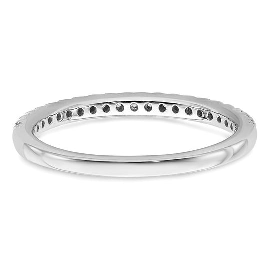 Anillo de Compromiso de Oro Blanco de 14K con 1/4 Quilate de Diamantes de Laboratorio (Talla 7)