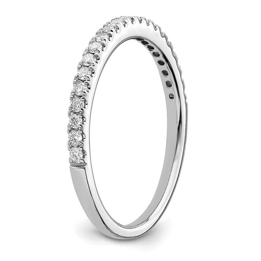 Anillo de Compromiso de Oro Blanco de 14K con 1/4 Quilate de Diamantes de Laboratorio (Talla 7)