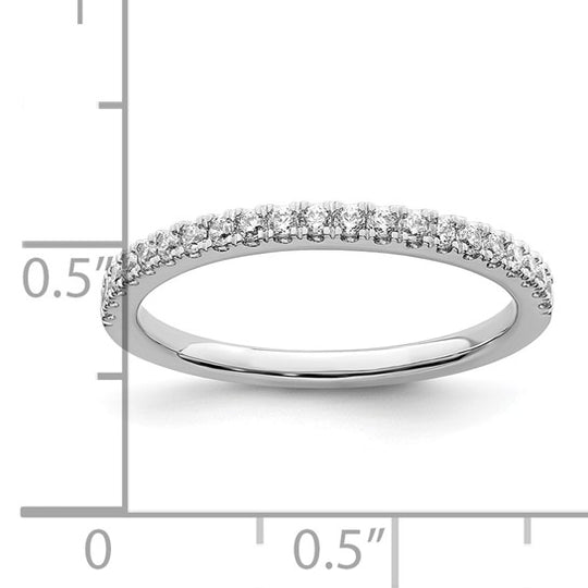 Anillo de Compromiso de Oro Blanco de 14K con 1/4 Quilate de Diamantes de Laboratorio (Talla 7)