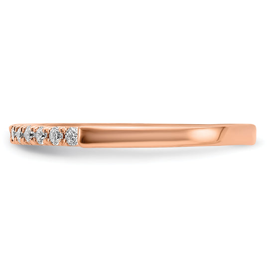 Alianza de Boda Completa en Oro Rosa de 14k con Diamantes Cultivados en Laboratorio de 1/4 Quilate (Calidad VS/SI+, Color G+)