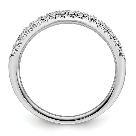 Anillo de Boda Completo en Oro Blanco de 14k con Diamantes Cultivados en Laboratorio de 1/4 Quilate, Claridad VS/SI+ y Color G+