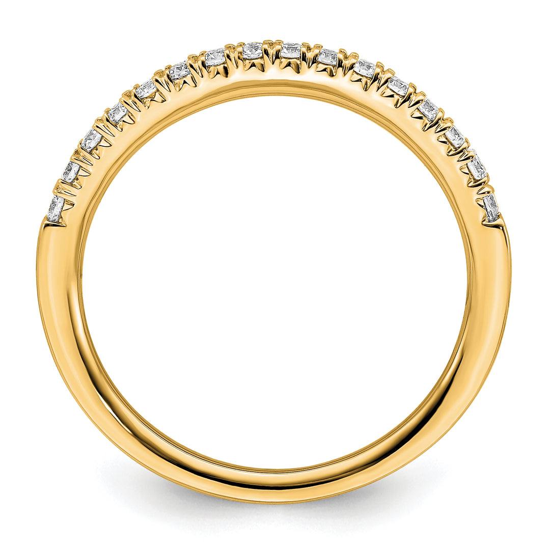 Anillo de Boda Completo con Diamantes de Laboratorio de 1/4 Quilate en Oro Amarillo de 14K