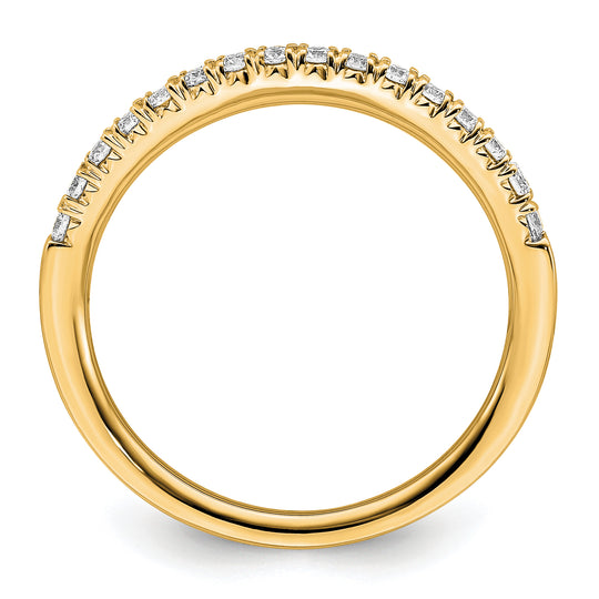 Anillo de Boda Completo con Diamantes de Laboratorio de 1/4 Quilate en Oro Amarillo de 14K