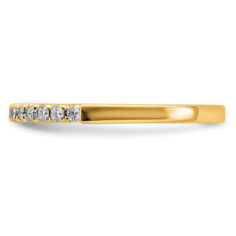 Anillo de Boda Completo con Diamantes de Laboratorio de 1/4 Quilate en Oro Amarillo de 14K