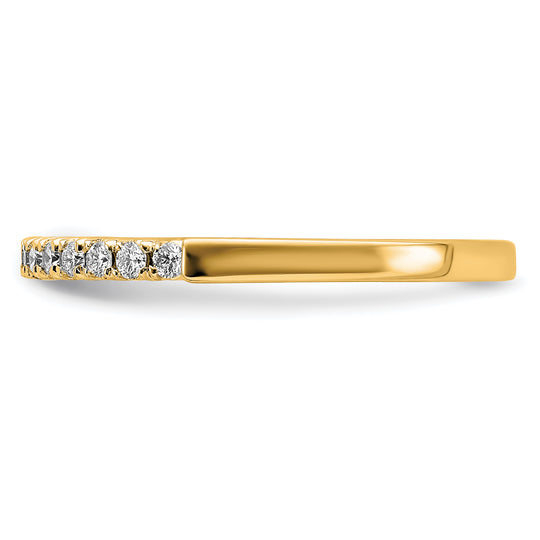 Anillo de Boda Completo con Diamantes de Laboratorio de 1/4 Quilate en Oro Amarillo de 14K