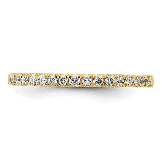 Anillo de Boda Completo con Diamantes de Laboratorio de 1/4 Quilate en Oro Amarillo de 14K