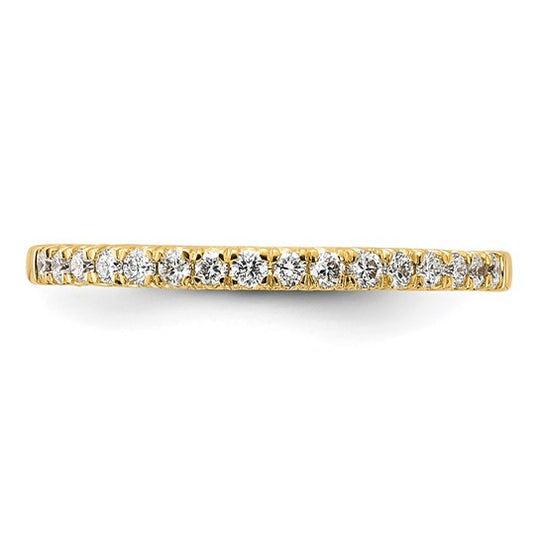 Anillo de Boda Completo con Diamantes de Laboratorio de 1/4 Quilate en Oro Amarillo de 14K
