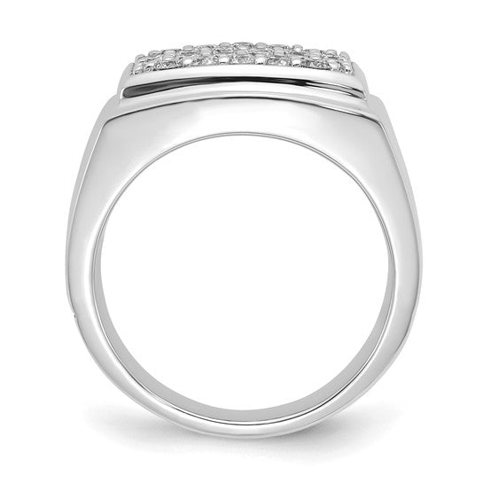 Anillo para Hombre de Oro 10k con Diamante de 1 Quilate Creado en Laboratorio (VS/SI+ G+)-Estilo Cluster Completo