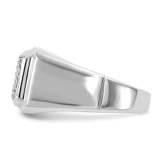 Anillo para Hombre de Oro 10k con Diamante de 1 Quilate Creado en Laboratorio (VS/SI+ G+)-Estilo Cluster Completo