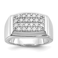 Anillo para Hombre de Oro 10k con Diamante de 1 Quilate Creado en Laboratorio (VS/SI+ G+)-Estilo Cluster Completo