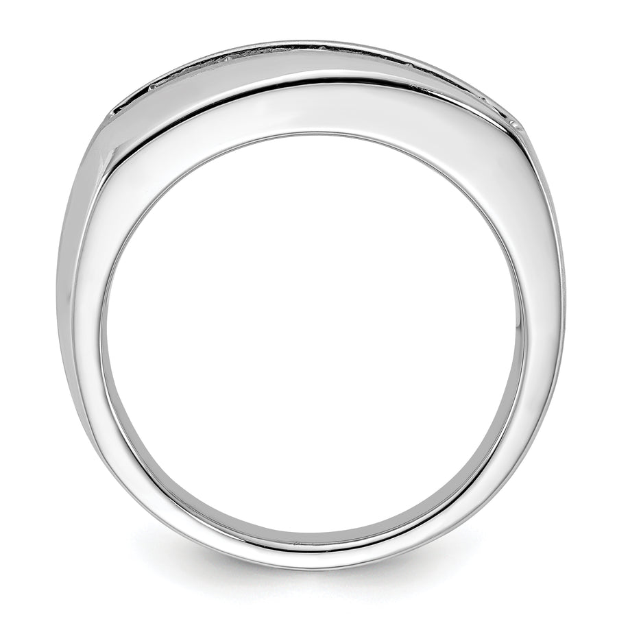 Anillo para Hombre de Oro 10k con 5 Diamantes Creados en Laboratorio (VS/SI FGH)-Completo