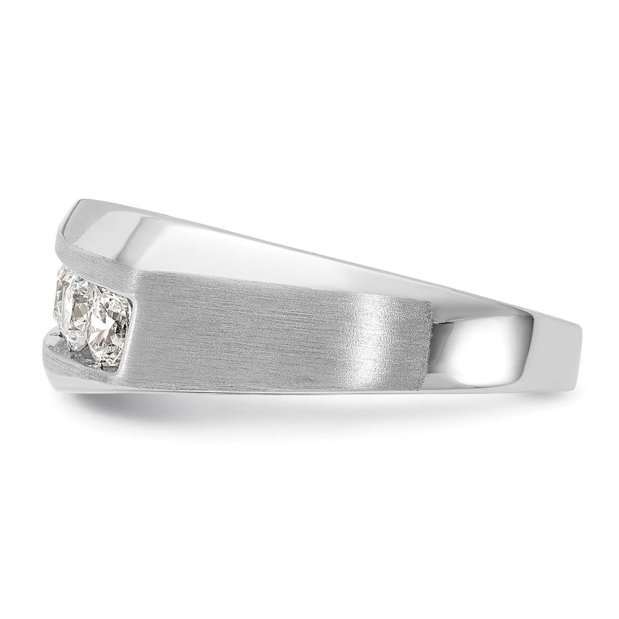 Anillo para Hombre de Oro 10k con 5 Diamantes Creados en Laboratorio (VS/SI FGH)-Completo