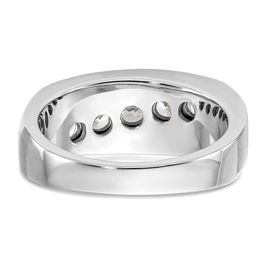 Anillo para Hombre de Oro 10k con 5 Diamantes Creados en Laboratorio (VS/SI FGH)-Completo