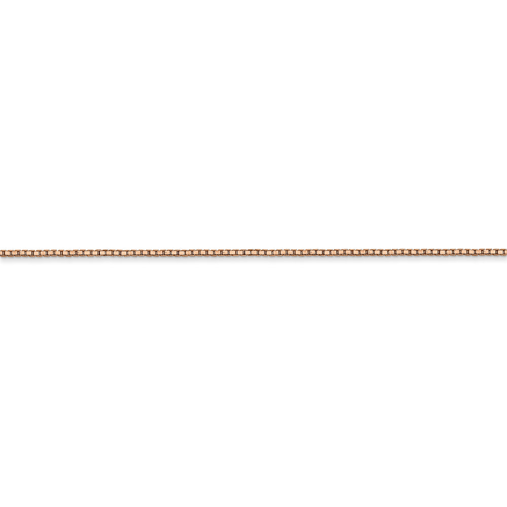 14k rose gold 0.9mm box chain