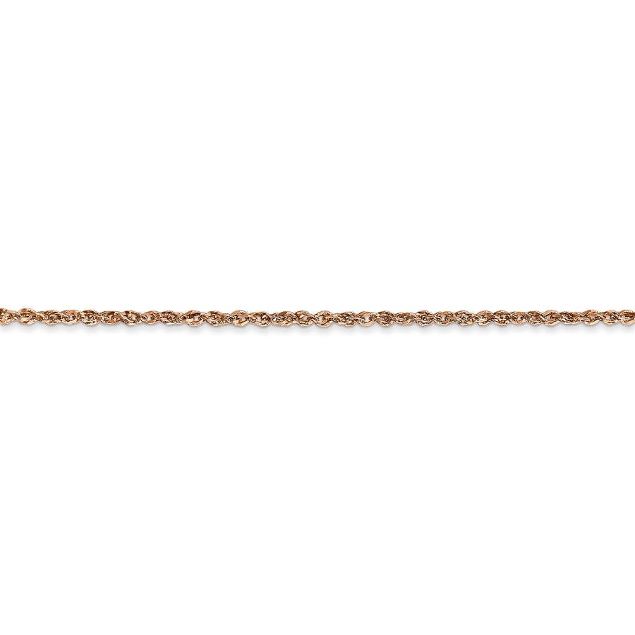 Cadena para ropa de oro rosa de 14 quilates de 1,7 mm
