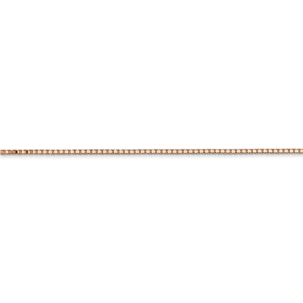 14k rose gold 1.10mm box chain