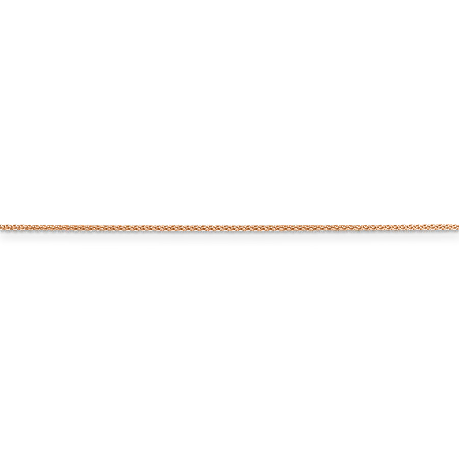 Cadena Spiga D/C de 0,85 mm en oro rosa de 14 k