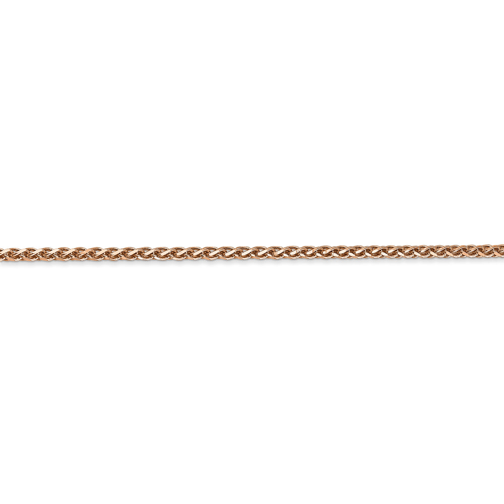 2.1mm Spiga D/C Chain in 14k Rose Gold