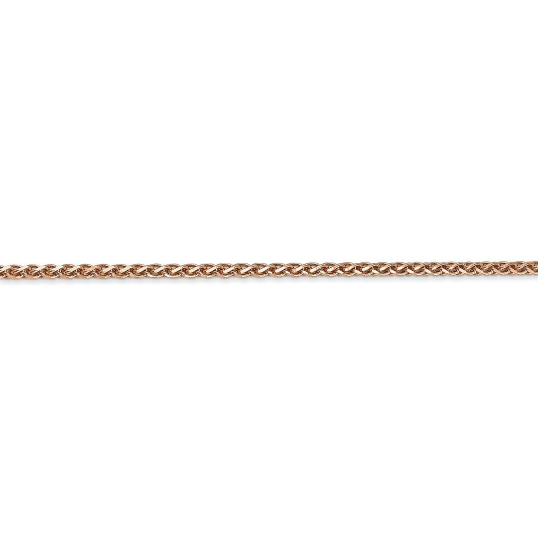 2.1mm Spiga D/C Chain in 14k Rose Gold