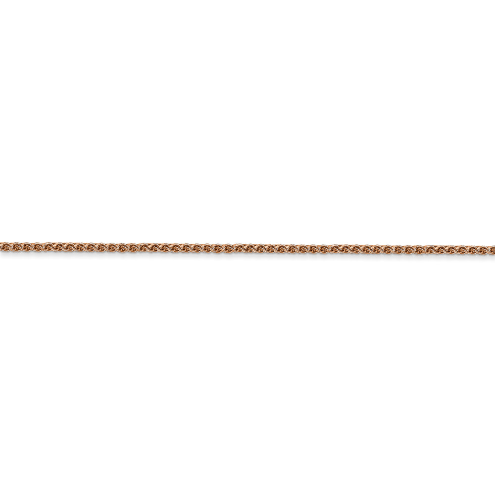1.25mm Spiga D/C Chain in 14k Rose Gold