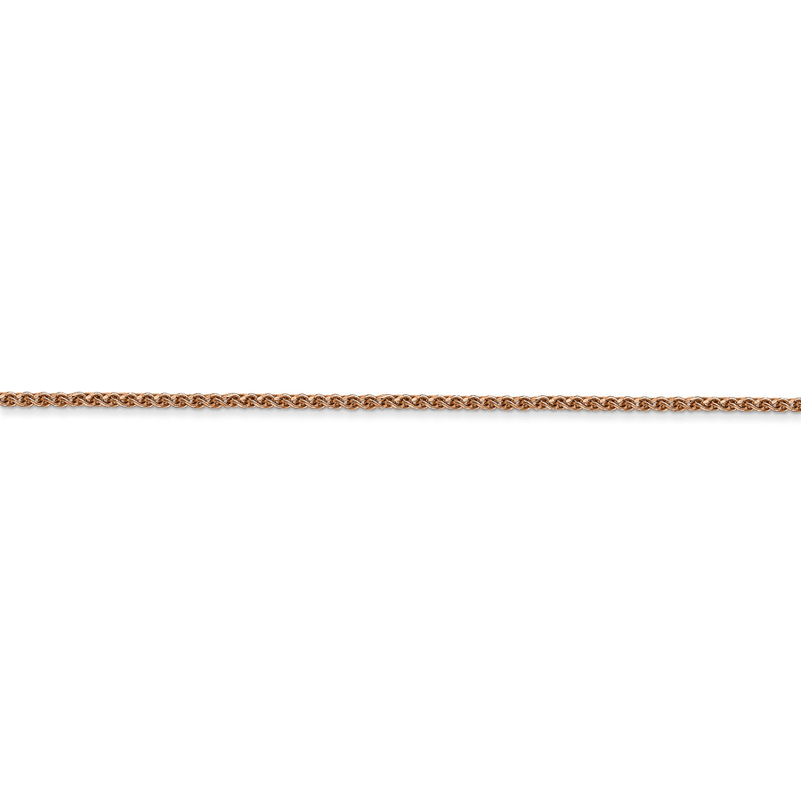 Cadena Spiga D/C de 1,25 mm en oro rosa de 14 k