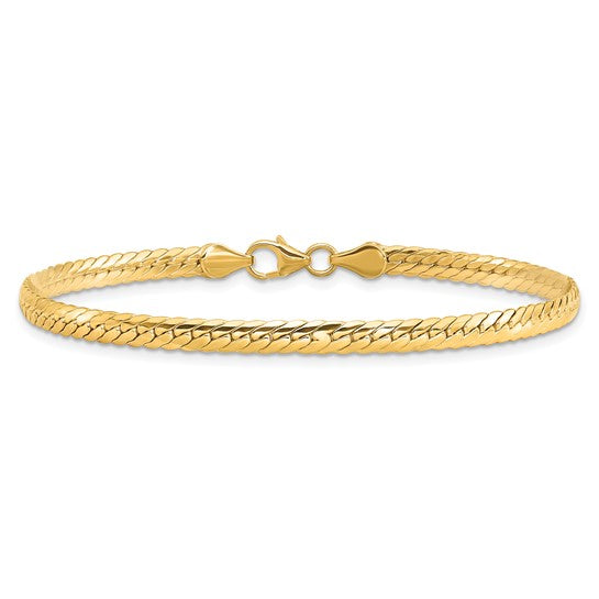 Pulsera 14K de Oro Amarillo con Enlaces