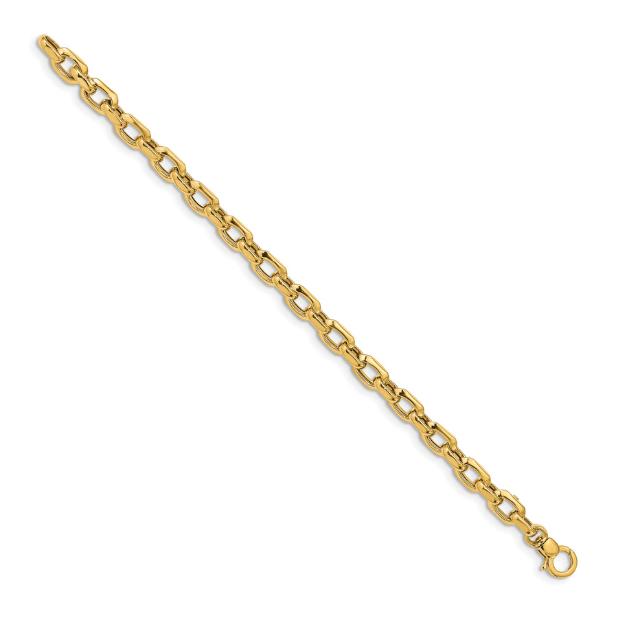 Pulsera de Enlace Elegante de Oro 14K Pulido