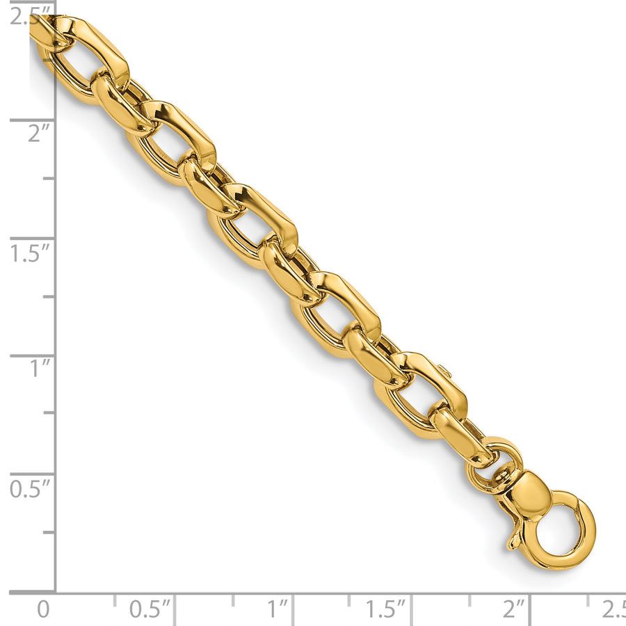 Pulsera de Enlace Elegante de Oro 14K Pulido
