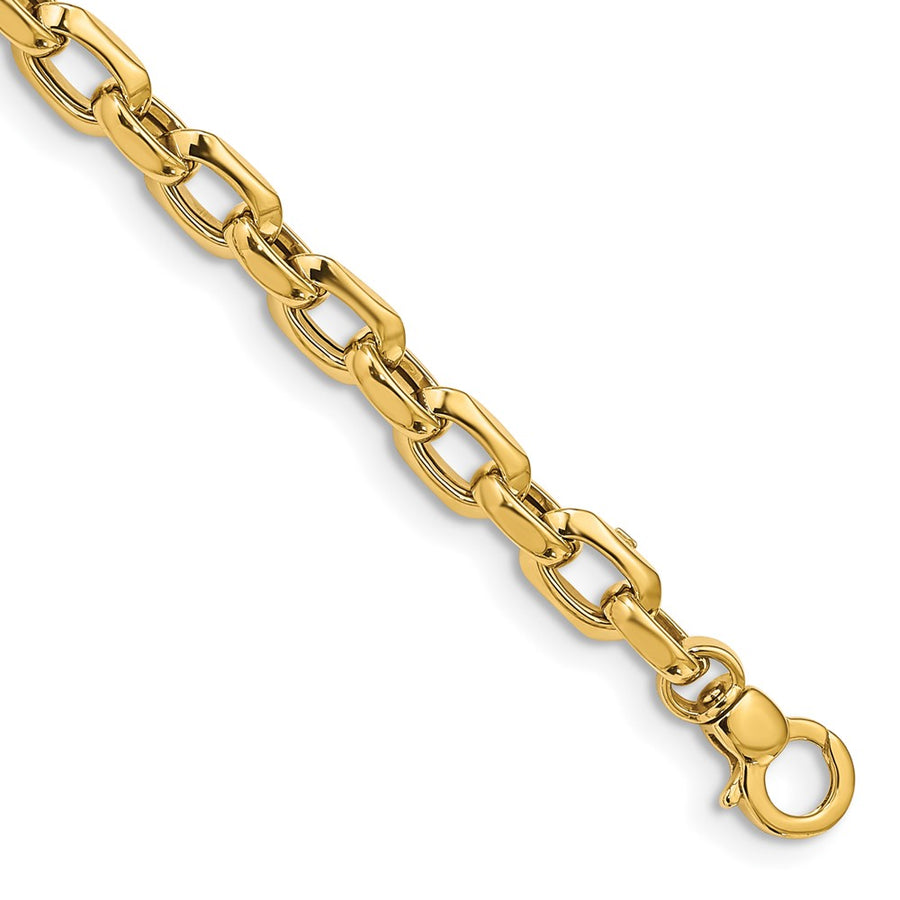 Pulsera de Enlace Elegante de Oro 14K Pulido