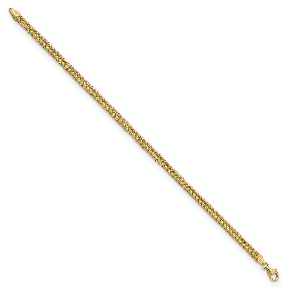 Pulsera Fancy Link Pulida de 14K