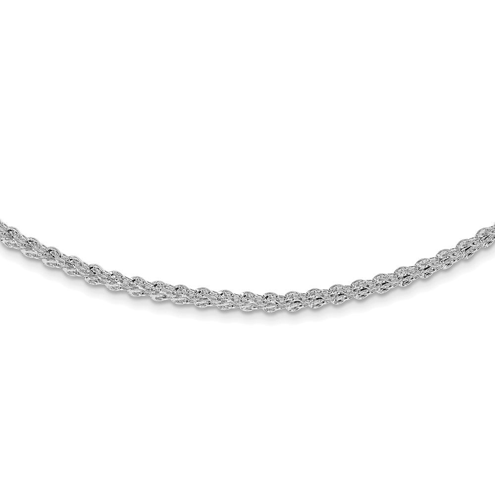 14K White Gold Necklace with Elegant and Polished Links - 18.25 Inches