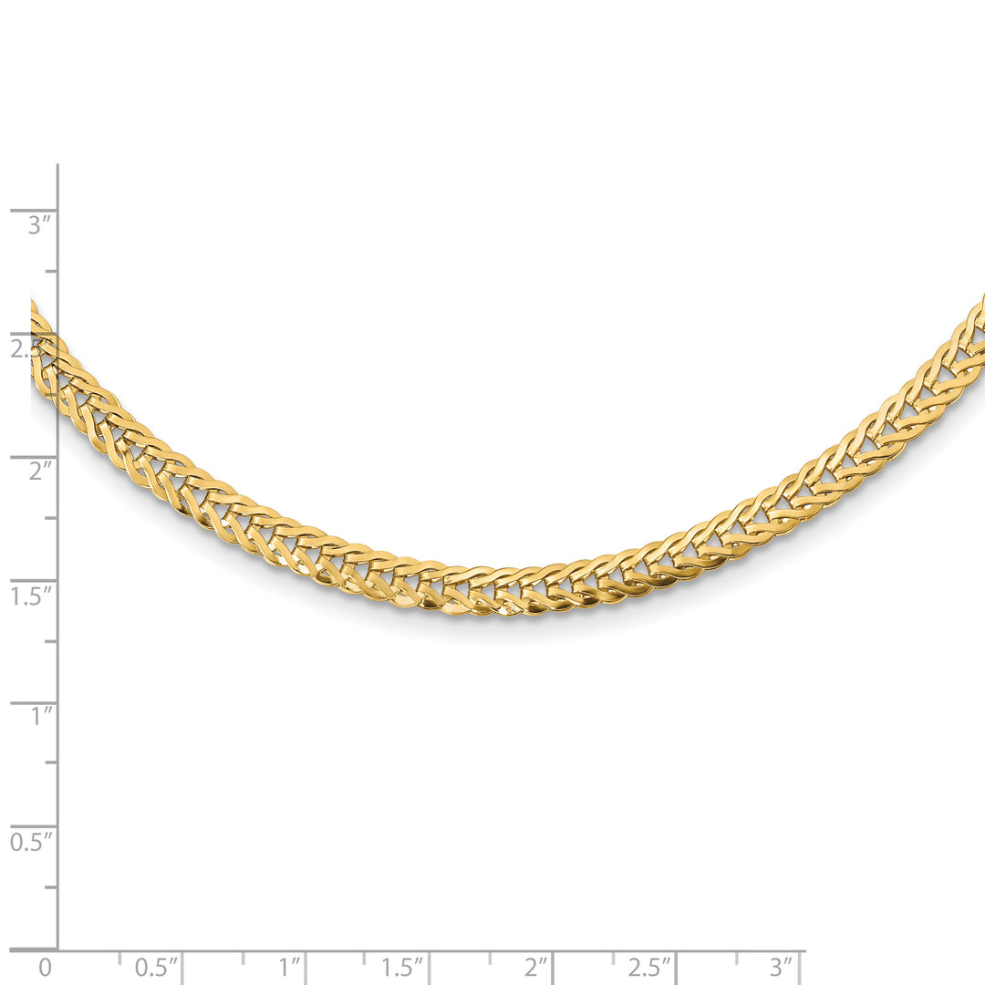 14K Yellow Gold Polished Fancy Link Necklace - 17 Inches