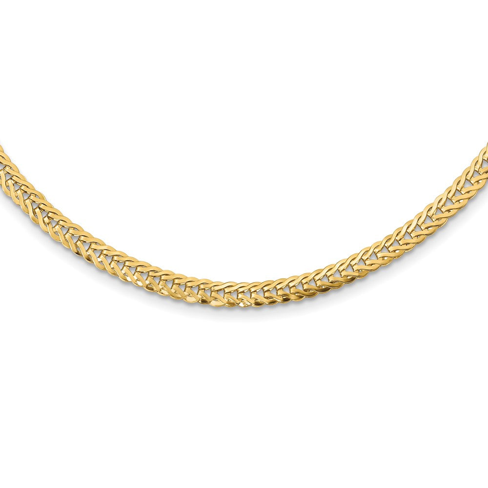 14K Yellow Gold Polished Fancy Link Necklace - 17 Inches